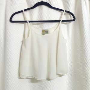 Flowy white crop top